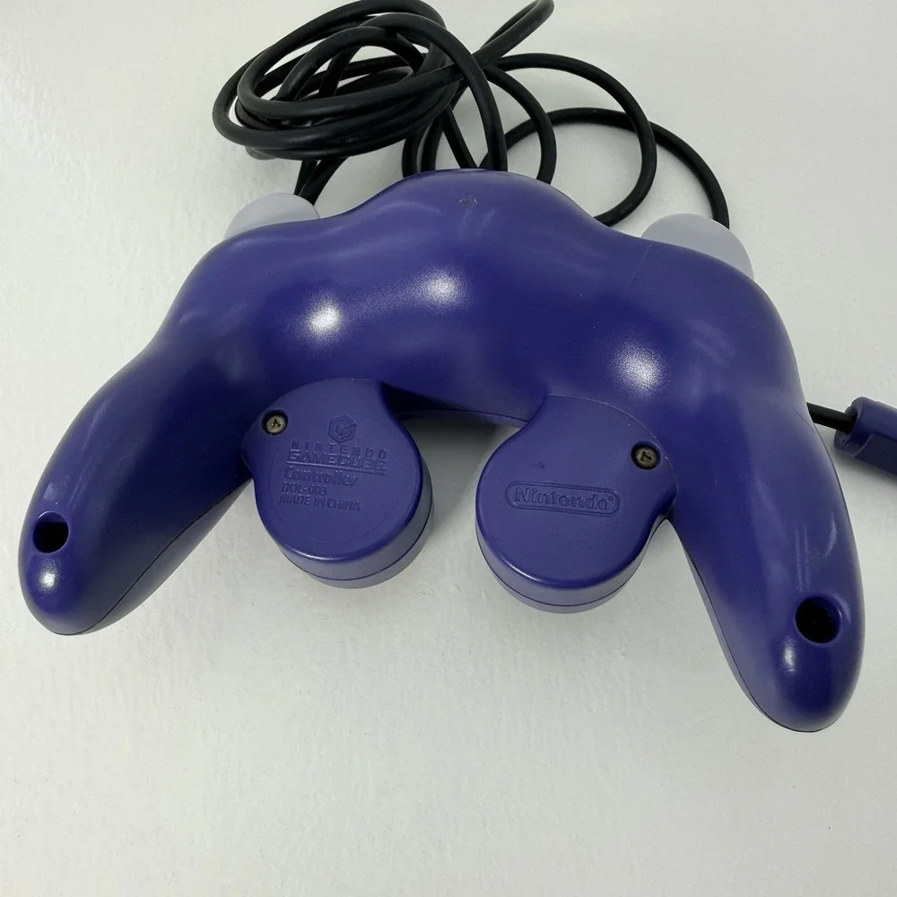 Nintendo GameCube Controller Purple Indigo OEM Original DOL-003 Tested & Working